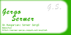 gergo sermer business card